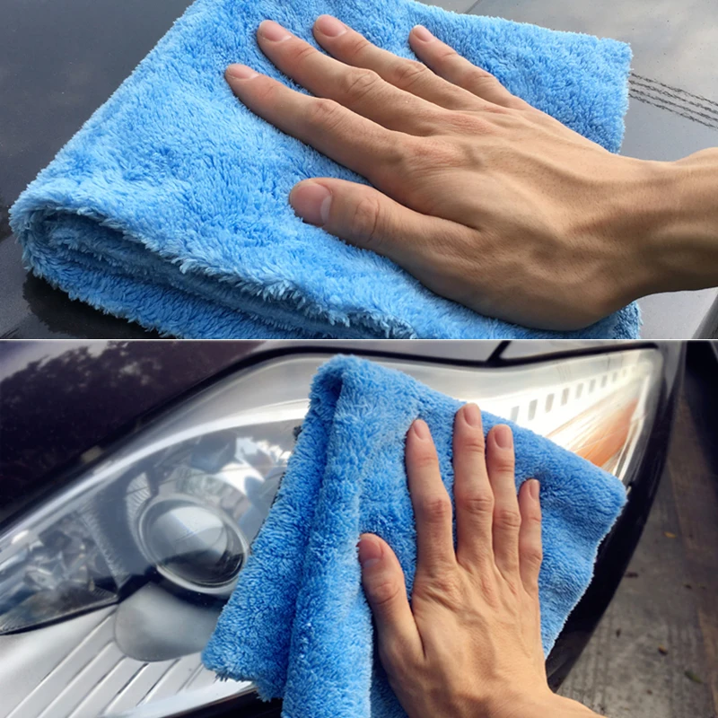 Уход за автомобилем полотенце ткань для мытья воды абсорбент синий коралловый