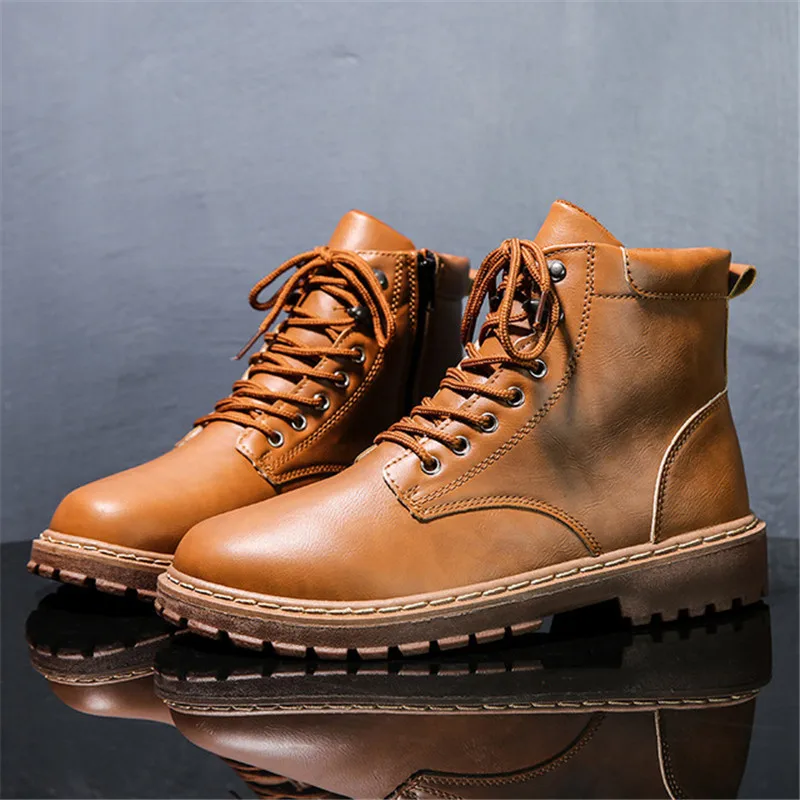 2020 г. ботинки зимние мужские кожаные в стиле милитари армейские бот askeri bot