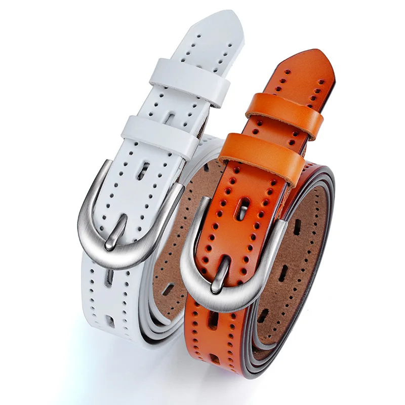 Fashion Hollowed Design Women's Genuine Leather Belts Novelty Pin Buckle Retro Style Belt for Women Accessories 2.8cm W ZK-078 |