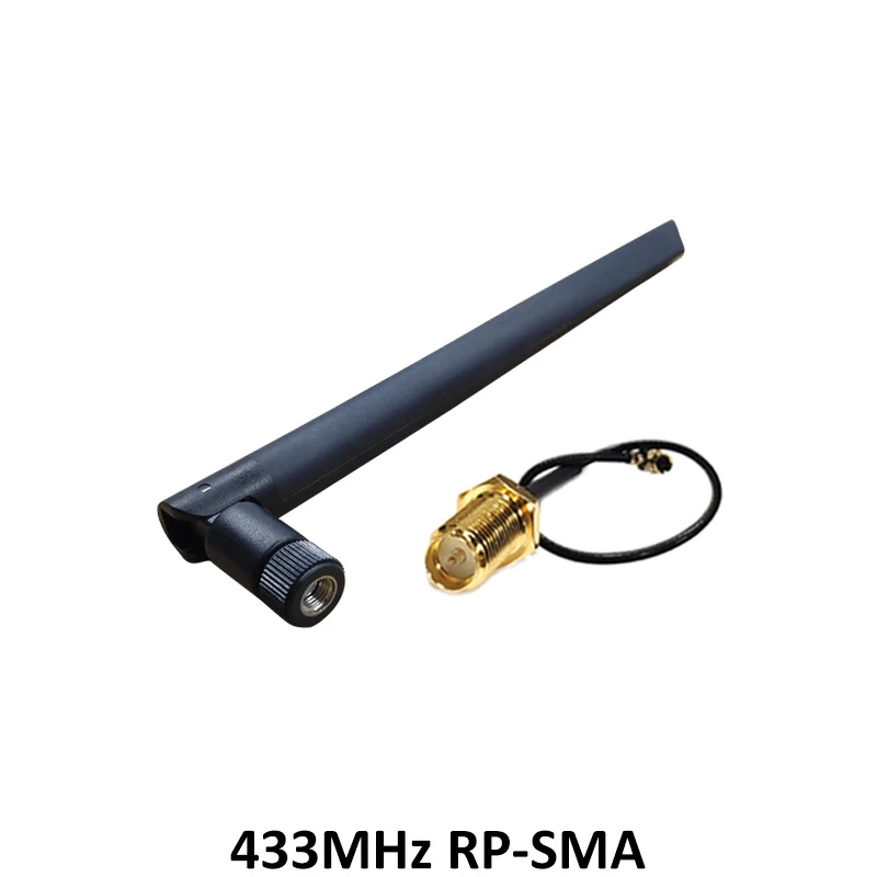 10 шт. 433 МГц IOT антенна 5dbi GSM RP SMA коннектор резиновая Lorawan + IPX на штекер удлинитель
