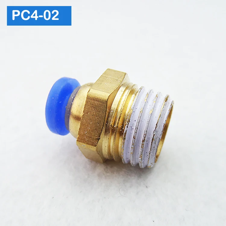 10 шт. BSPT PC6-01 PC6-02 PC8-02 PC4-m5 PC10-02 воздуха коннектор мужской шланг фитинги прямой пуш-ап в фитинги для пневматического соединения