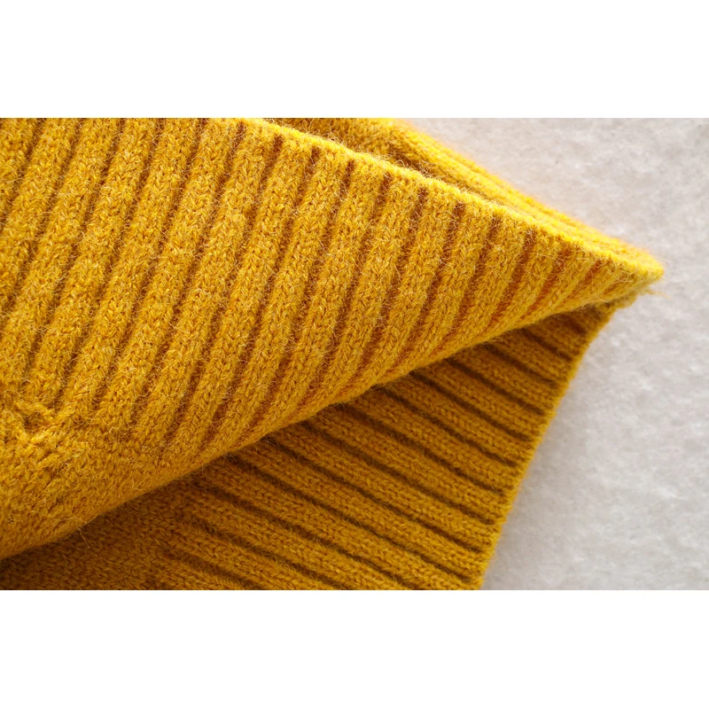 Za 2020 Модный женский свитер 5 цветов круглый вырез без рукавов в полоску вязаный с