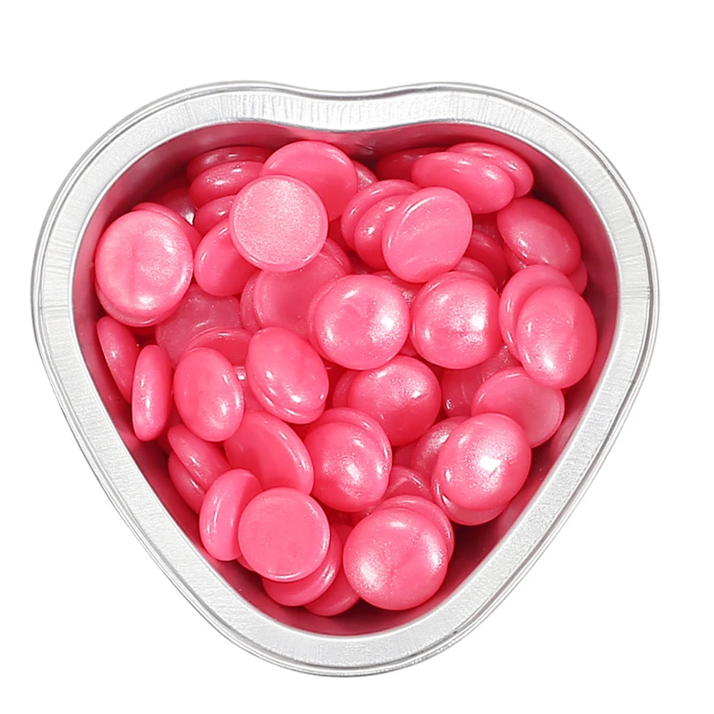 10 шт. чаша для воска в форме сердца розового цвета расплавления из алюминиевой