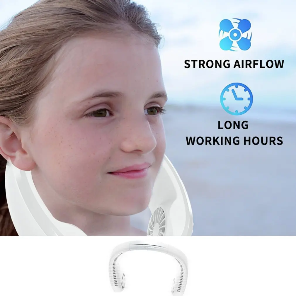 

ZERO11 hanging neck one three generations four generations leafless hanging neck sports small fan lazy wear outdoor fan