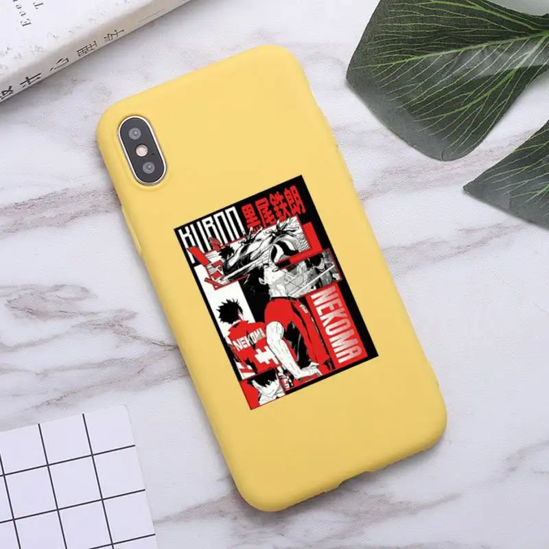

Volleyball Oya Oya Oya Haikyuu anime Phone Case Candy Color for iPhone 6 7 8 11 12 s mini pro X XS XR MAX Plus