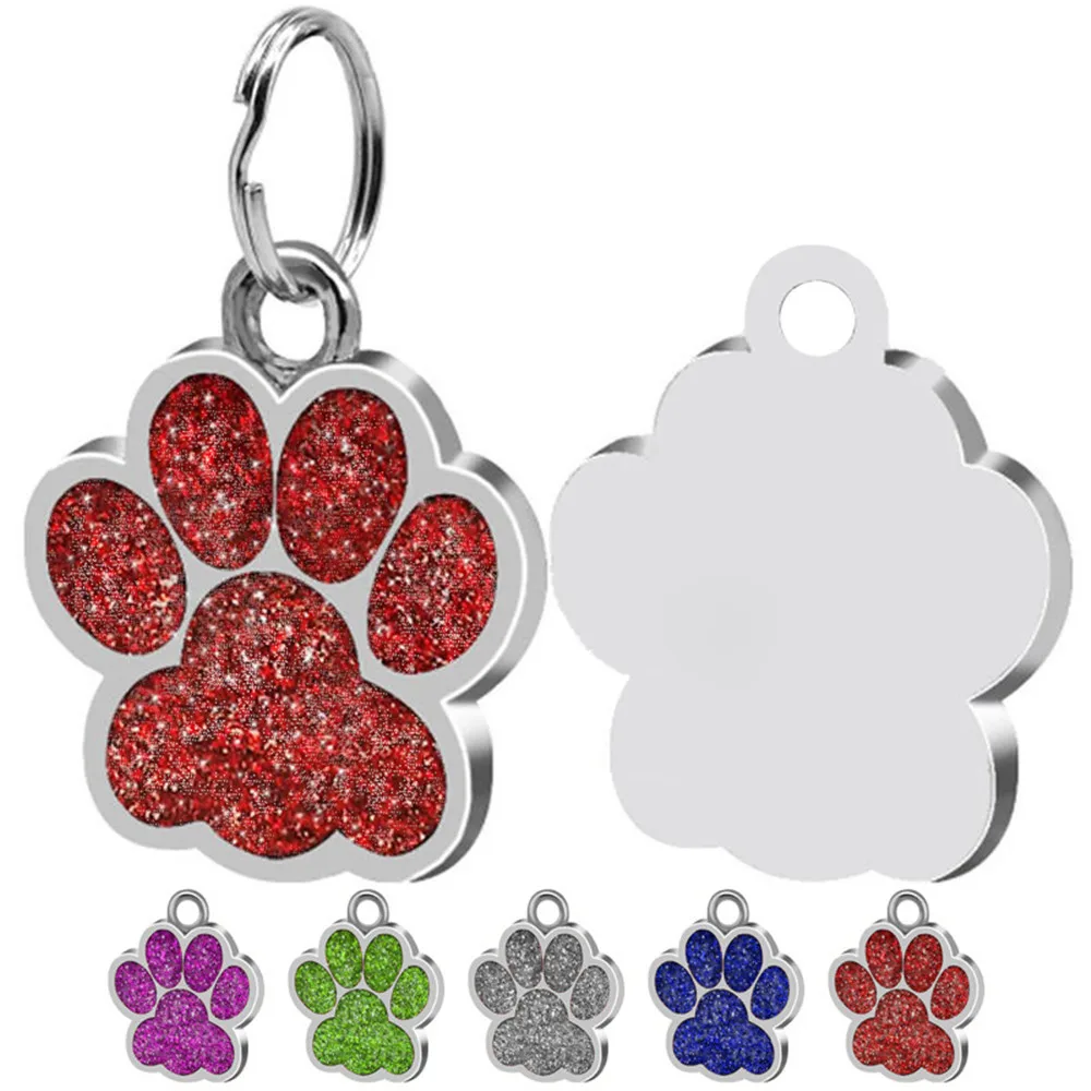 

Diy Mirror Stainless Steel Jewelry Accessories Flash Powder Five Small Pendant Accessories Color Dog Paw 2021 New Fashion