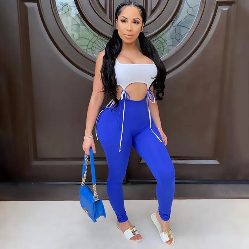 Женский комплект из двух предметов Fuedage укороченный топ на бретельках и штаны с