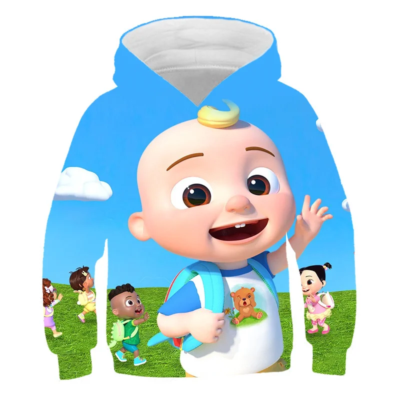 

3-14T Cocomelon Hoodies 3D Printed Cartoon Teen Clothing Boys Tops Sweatshirt Kids Summer Boys Oversized Streetwear Baby Clothes