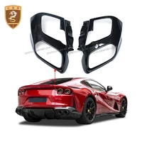 high quality dry carbon fiber car rear deflector spoiler shovels car splitters for 812 oem style real wrap angle auto decoration