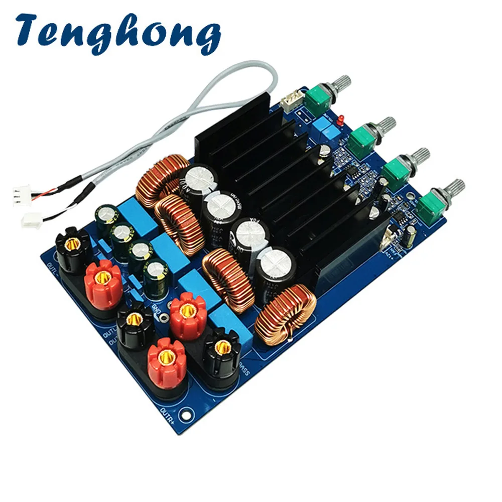 Плата усилителя звука Tenghong 2 1 TAS5630 2X150W + 300W цифровой высокомощный усилитель класса