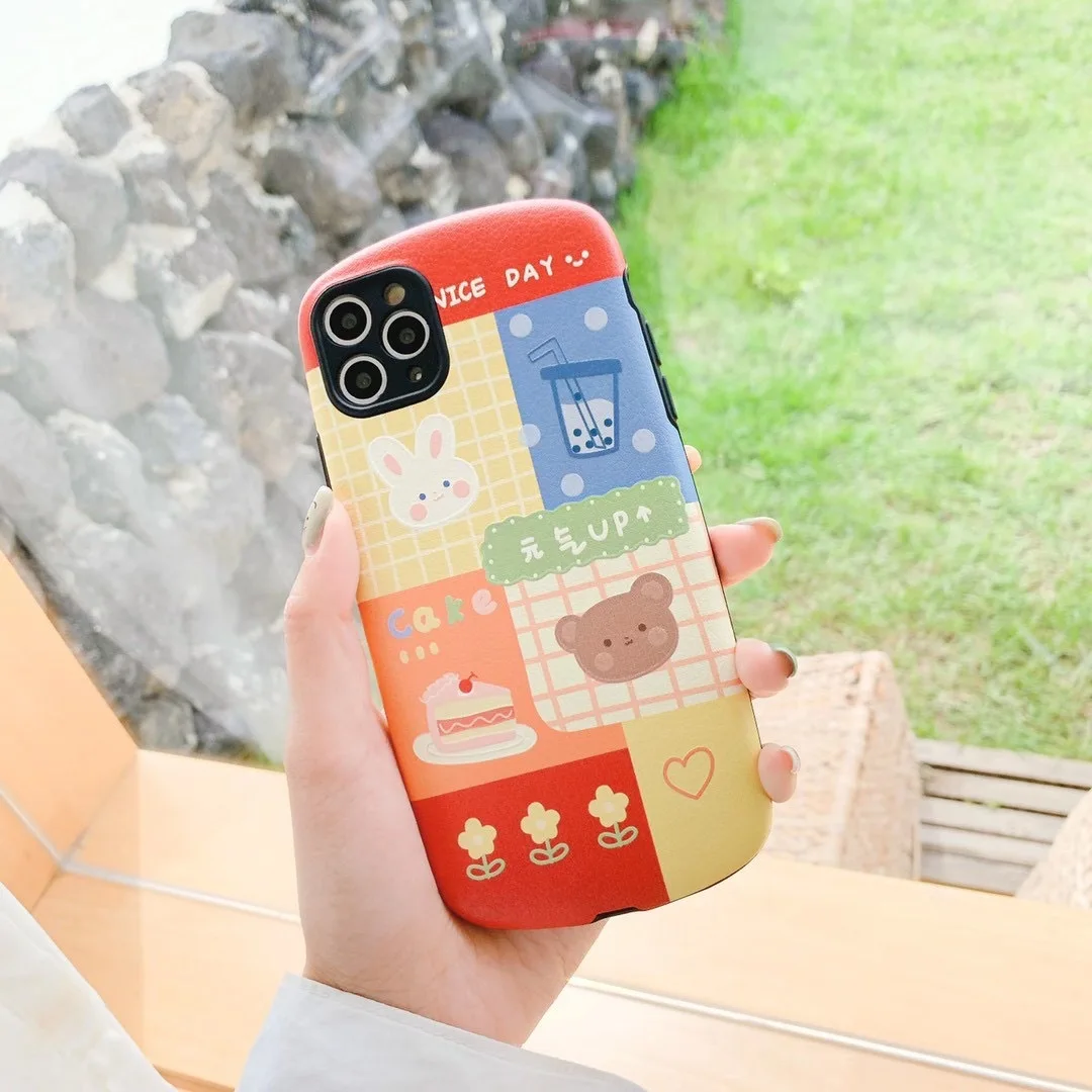 

For iphone 12 Case,Cartoon Bear Case For iphone 12 Pro Case,Soft TPU Back Protective Phone Cover For Iphone 11/X/XS/XR Case