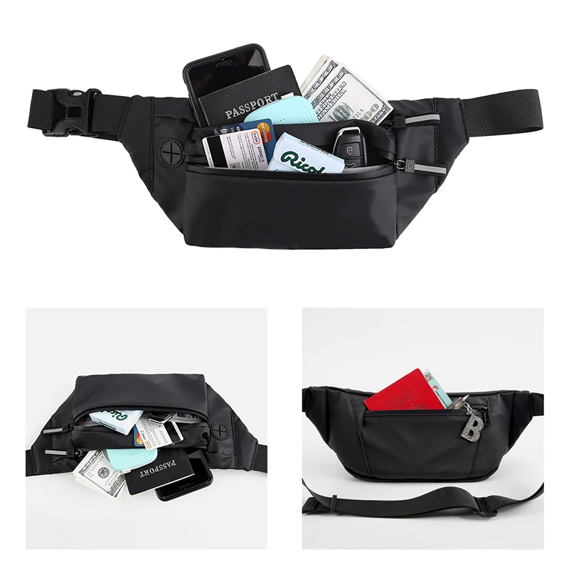 Running Belt Waist Bag Women Man Waterproof Fanny Pack Belt Bag Waist Packs Chest Mobile Phone Pouch Outdoor Travel Sport Bags