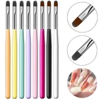 Новинка, 1 шт., ручка для дизайна ногтей, искусственная кисть для маникюра, акриловая мягкая кисть для ногтей с эффектом омбре, искусственная картина для французского рисования