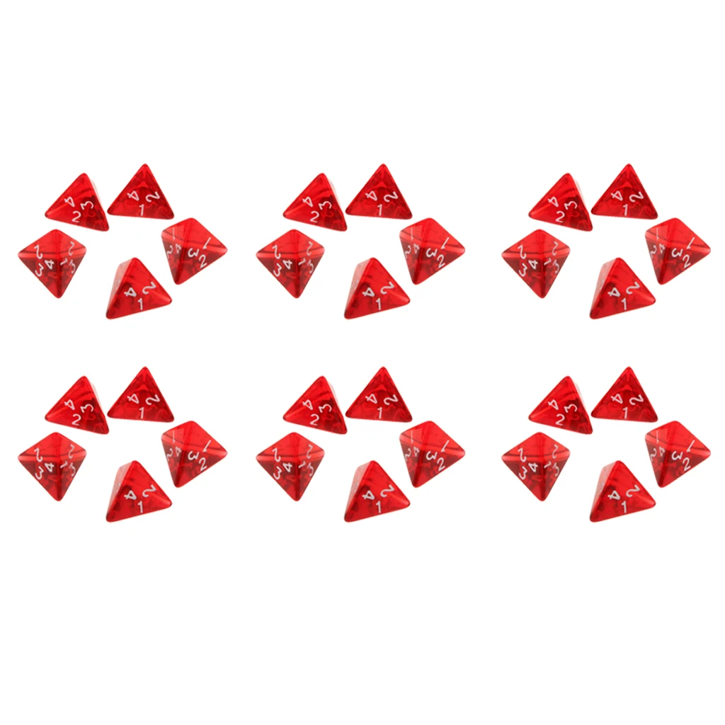 30 комплектов/партия Набор кубиков D4 для игра DND многогранные твердого металла 20