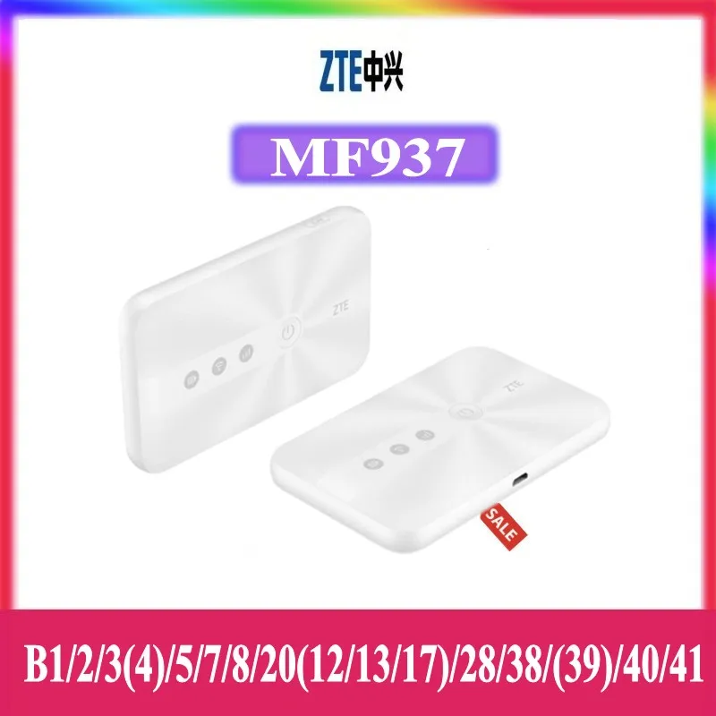 

Unlocked ZTE MF937 LTE CAt 4 WIFI Router 300Mbps 2000mAh Removeable Battery support 10 users