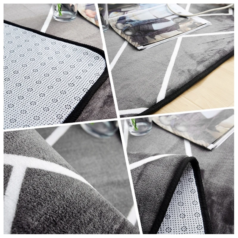 Ковер Slow Tree в скандинавском стиле для спальни гостиной 95x95 см моющийся детский