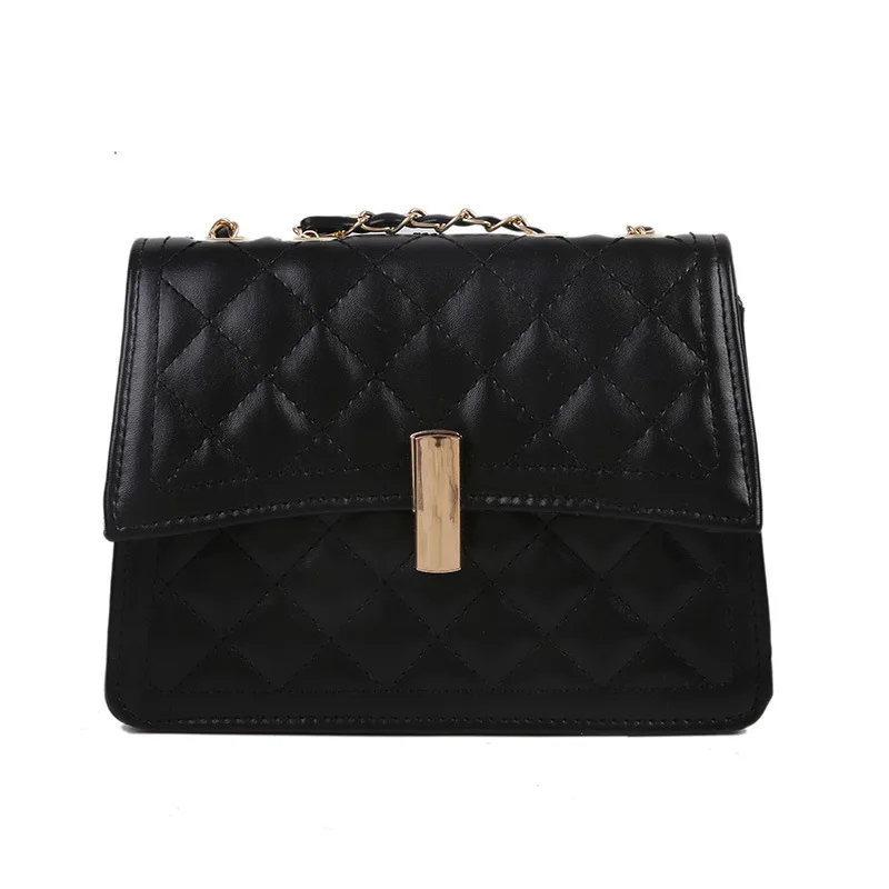 

New Pu Leather High-quality Diamond Check Chain Underarm Bag Large Capacity Single Shoulder Messenger Large Bag Female