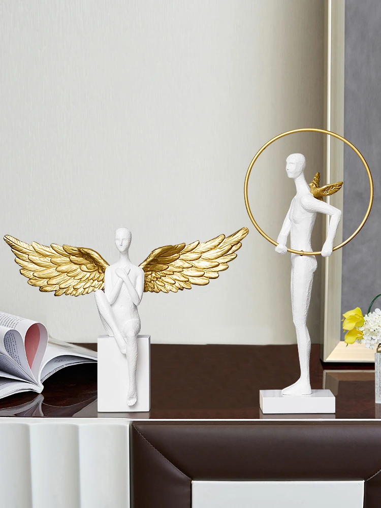 

Resin Statues angel sculpture character European-style decoration living room home decoration bookcase desktop crafts Sculpture