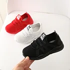 Детские кроссовки для бега для новорожденных мальчиков и девочек, сетчатая однотонная обувь с буквенным принтом и резиновой подошвой, дышащая Спортивная обувь на шнуровке