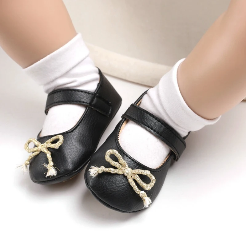 

2020 Toddler Infant Baby Girl Shoes Bow Knot Shoes Crib Shoes Newborn Pincess Shoes 0-18 Months