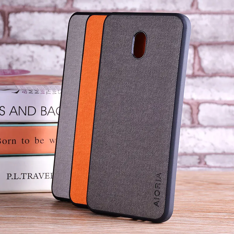Чехол для Xiaomi Redmi 8A оболочка роскошный текстильный кожаный чехол мягкий ТПУ