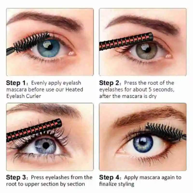 

Rechargeable Electric Perm Eyelash Curler Heated Eyelashes Long Charging Makeup Lasting Curler Kit Usb Curling I7V1