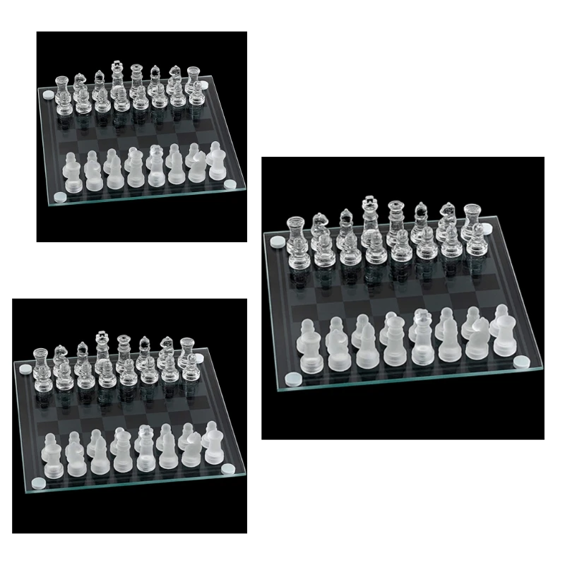 

Chess Chess Board Glass Chess Pieces Non-folding Board Decoration