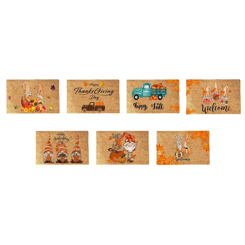 

Коврик для двери на День Благодарения, Осенний Коврик для двери, домашний ковер, тыквенный пол, напольный коврик для входной двери, декорати...