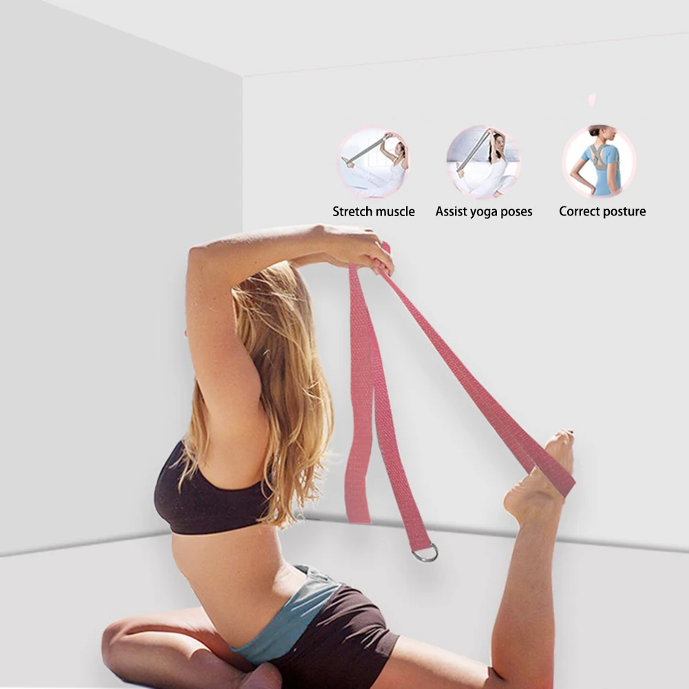

Yoga Stretch Strap D-Ring Belt Fitness Exercise Gym Rope Figure Waist Leg Resistance Fitness Bands Yoga Belt