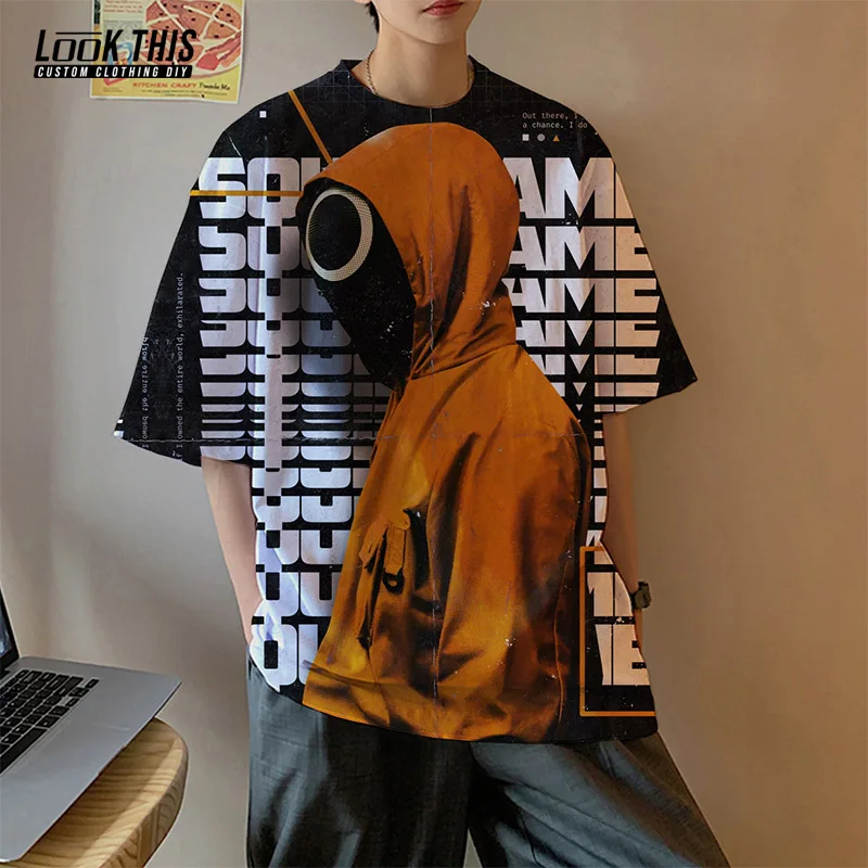 

Squid Game Korean TV Teleplay 3D Print Shirt Men T-shirt Cartoon Short Sleeve T Shirt Unisex Oversized T-shirt Cosplay Hot Show