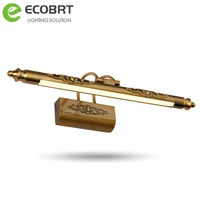 ecobrt modern brass led wall lights lamps in bathroom with swing arm 50cm 70cm 90cm long top mirrors sconces 110v 220v ac