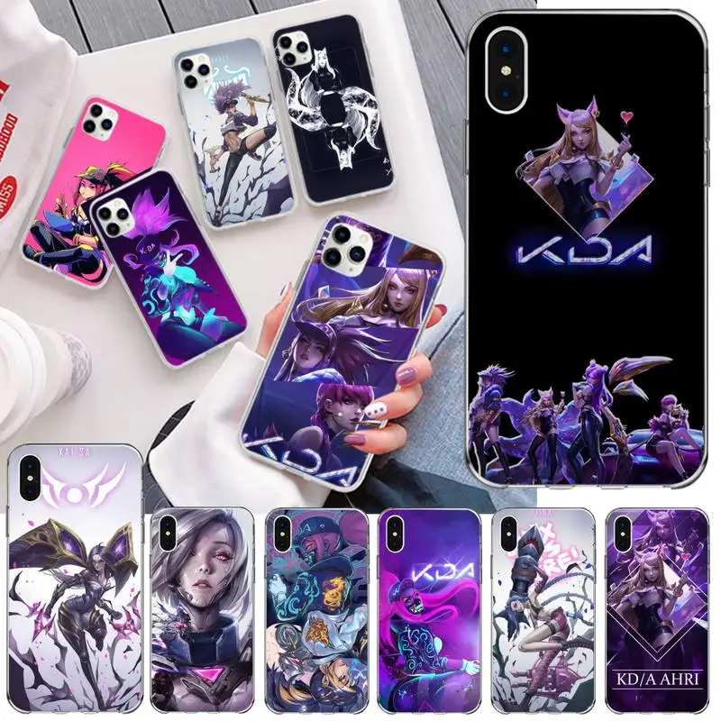 HOTCASHOP Legends kda kaisa Ahri akali Phone Case for iphone 12 pro max mini 11 XS MAX 8 7 6 6S Plus X 5S SE 2020 XR cover |