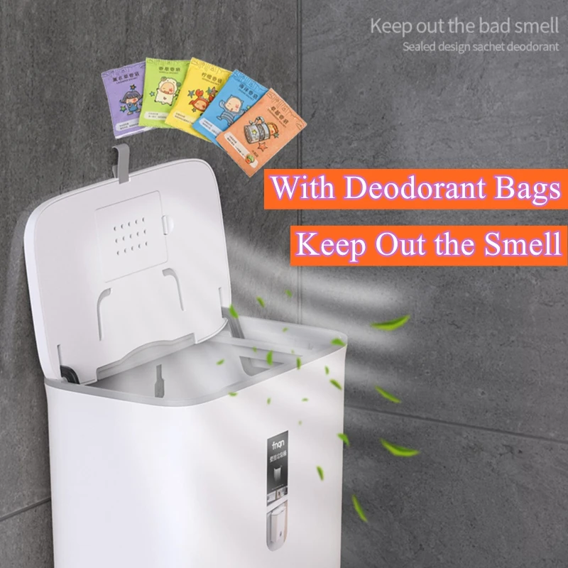 710l trash can kitchen wall mounted waste bins recycling garbage basket cabinets hanging trash can with lid for bathroom toilet free global shipping