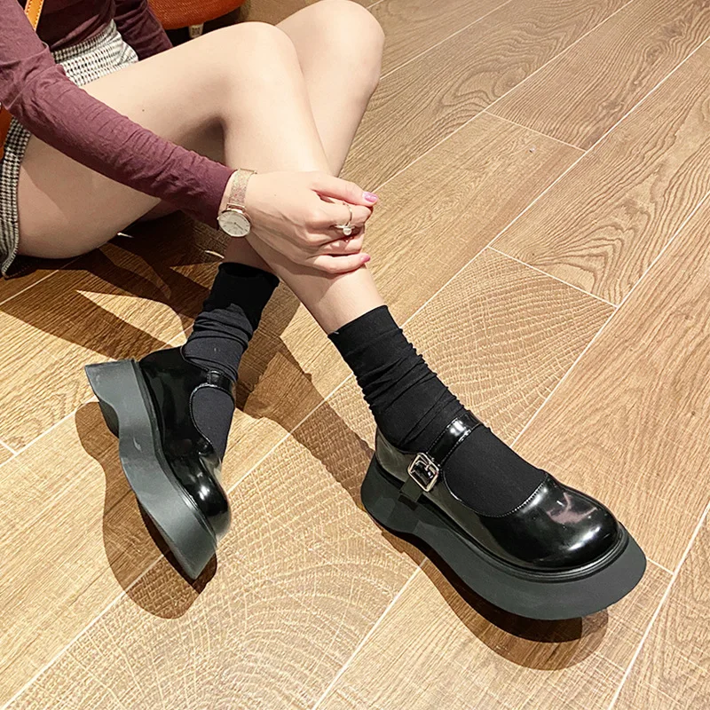 

New Lolita Shoes Women Japanese Style Mary Jane Shoes Women Vintage Girls High Heel Platform Shoes College Student Big Size 40