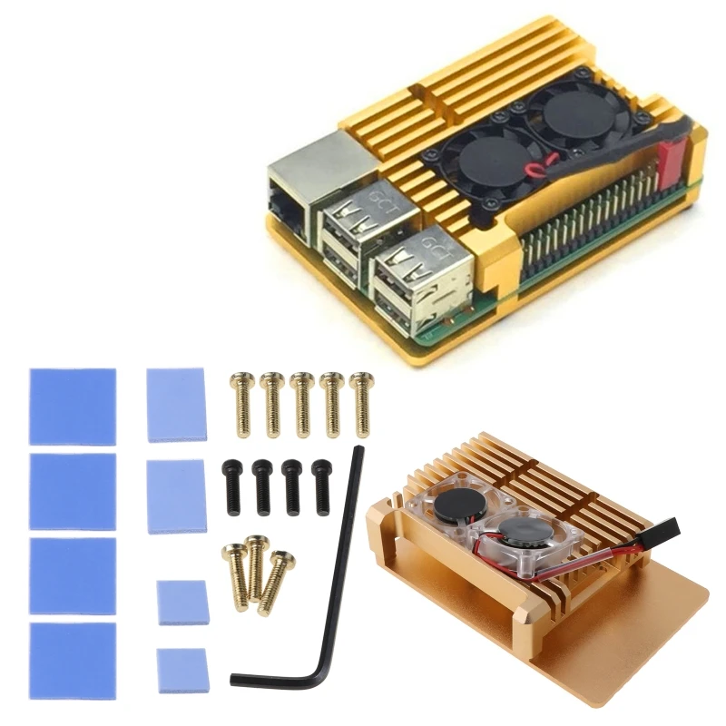 

Aluminum Alloy Radiator Protective Case Metal Cooling Shell For Raspberry Pi 3 Model B/B+/2B Accessories
