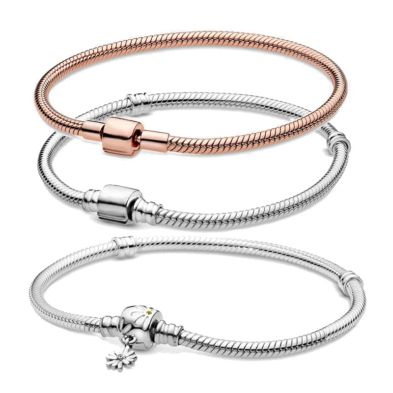 

Amas Special Offer 100% 925 Sterling Silver Bracelet Popular Daisy Bracelet Bracelets Collection Beads DIY Women Lady Lover