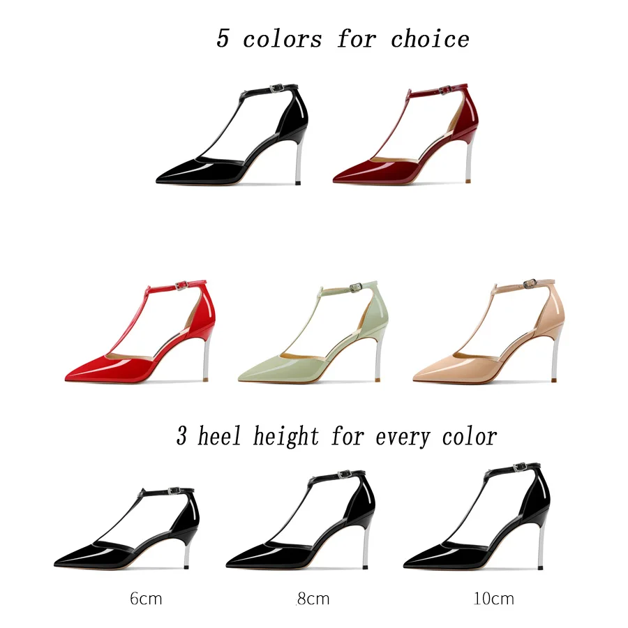 Женские туфли-лодочки из натуральной кожи на высоком каблуке 6 см 8 10