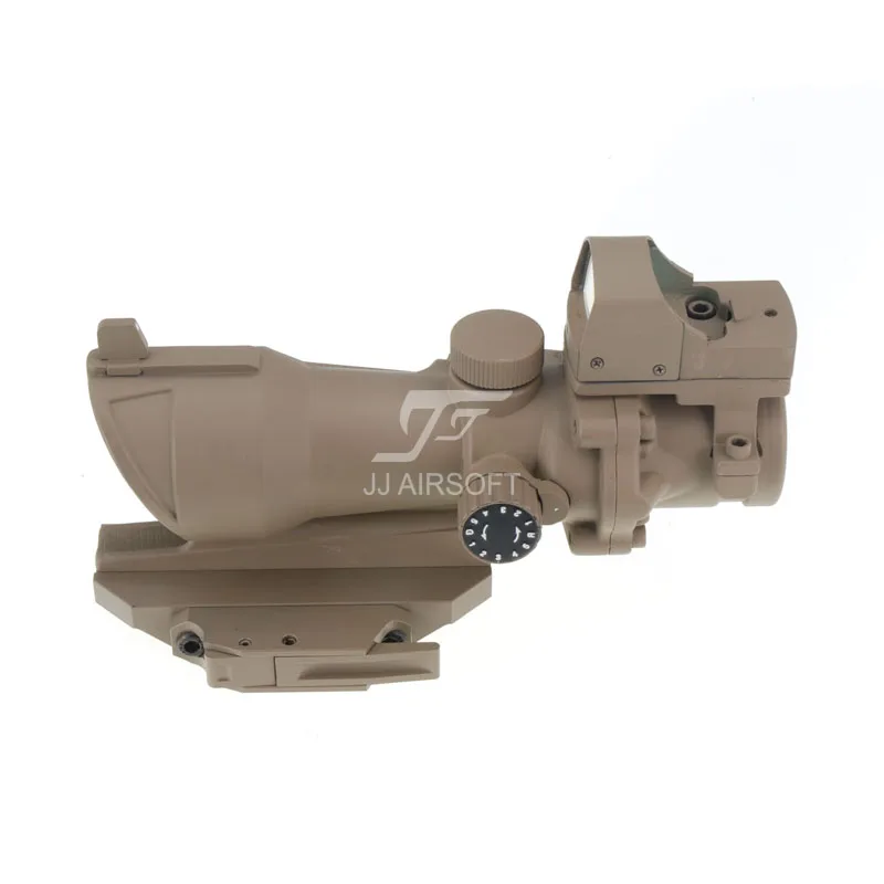 JJ Airsoft ACOG Style 4x32 прицел красная/Зеленая Сетка с мини красной точкой AC12033 Bobro QD Mount