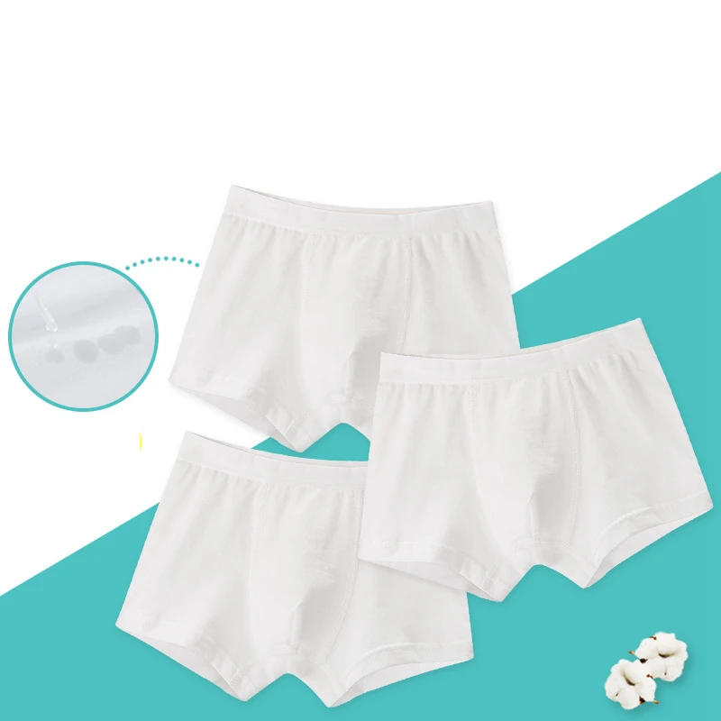 3pcs boxers boys 3 шт./упак. детское нижнее бельё для девочек одноцветное Цвет Белые шорты из хлопка для девочек; боксеры для мальчиков, шорты, нижнее белье трусы-плавки для мальчиков ясельного возраста, Трусы-шорты, новинка - Цвет: 3pcs boxers boys