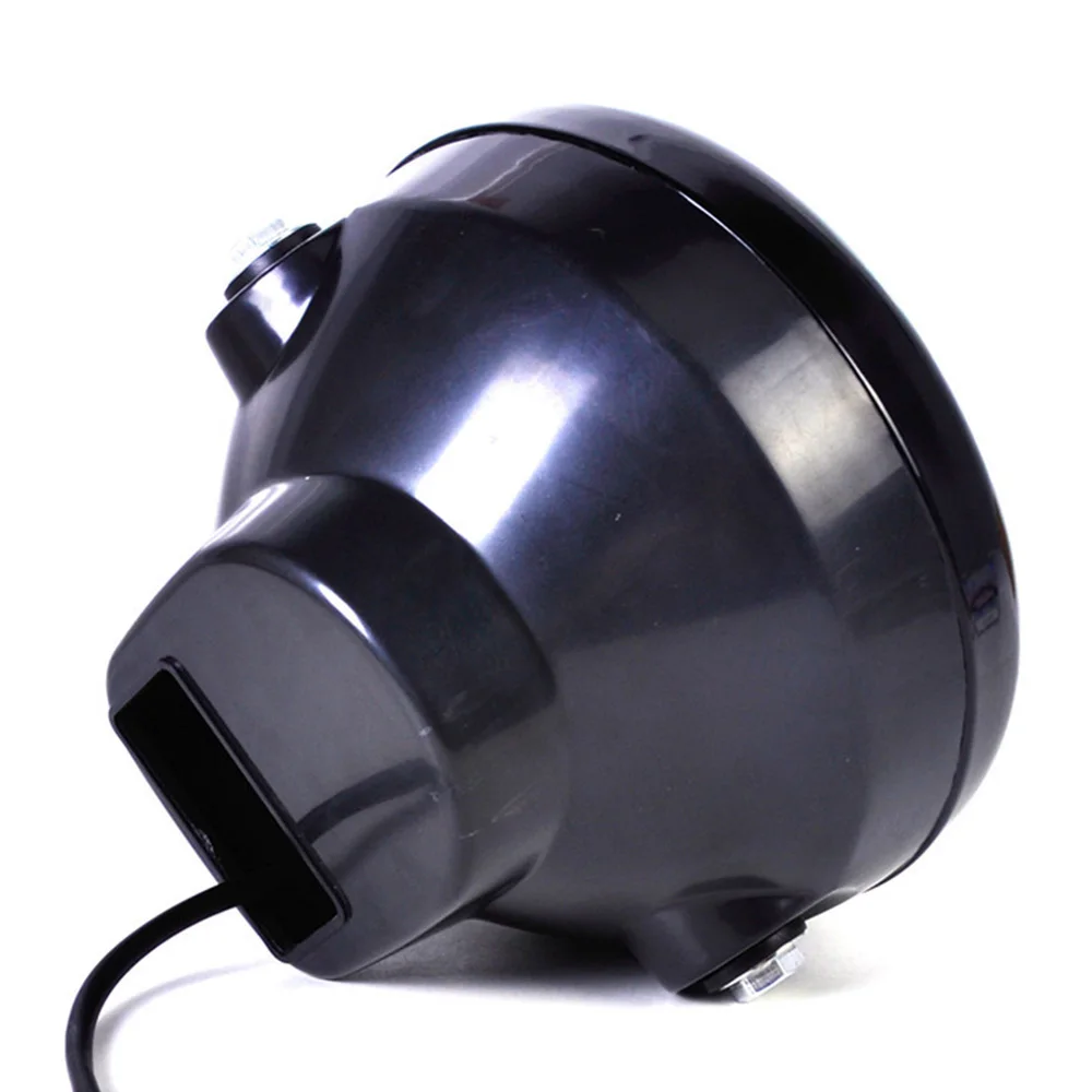 7 дюймов фара мотоцикла черная металлическая Ретро Янтарная галогенная