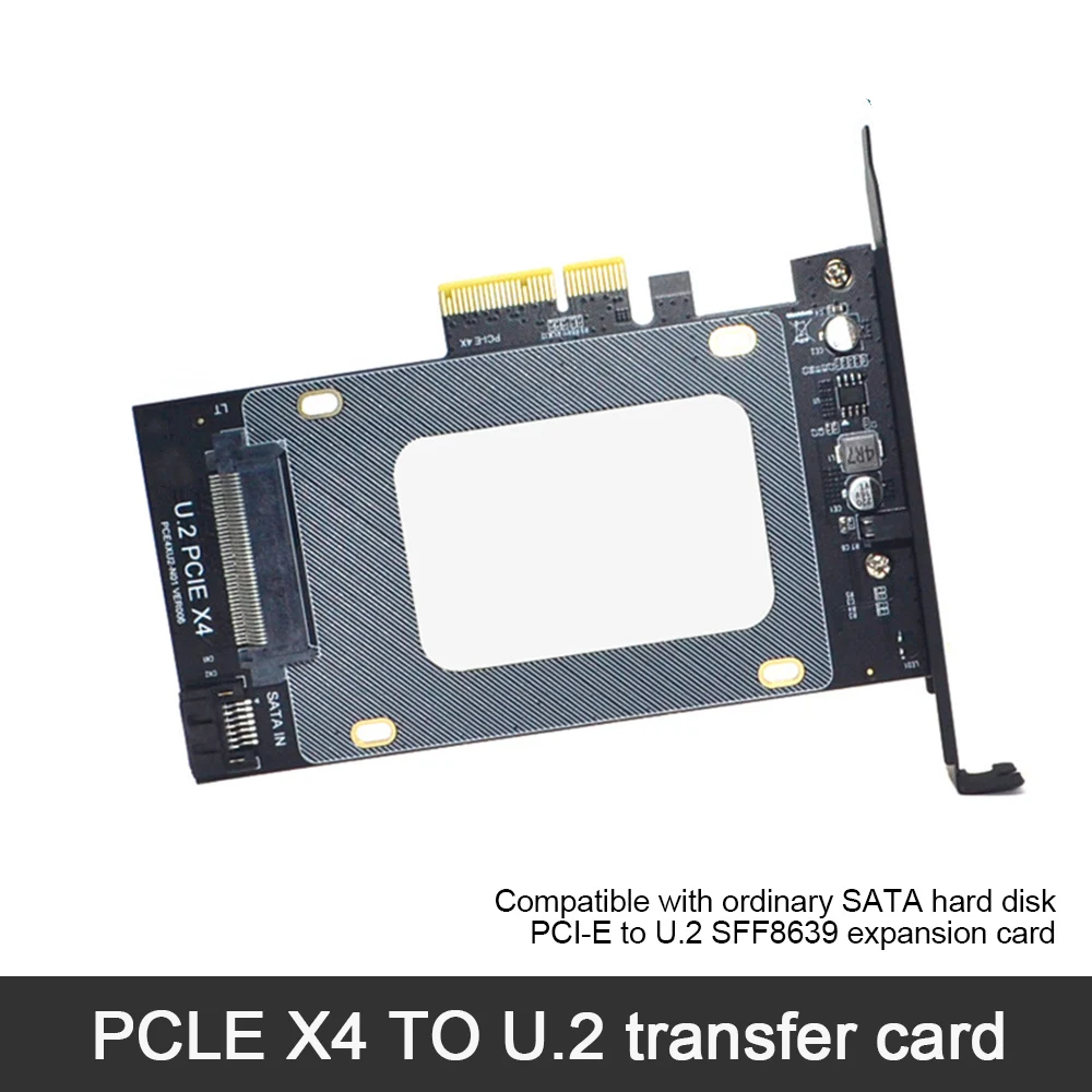 

U.2 SSD SATA PCI Express Card U.2 to PCI-E X4 High-speed Riser Card 3.0 SFF-8639 to SSD Extension Adapter for 2.5 Inch SATA HDD