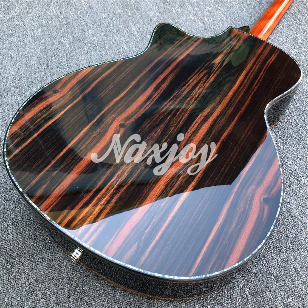 Фабрика на заказ Chaylor Cocobolo PS14 Акустическая гитара, настоящая инкрустация абалона гриф из черного дерева, твердая кедровая Акустическая гитара