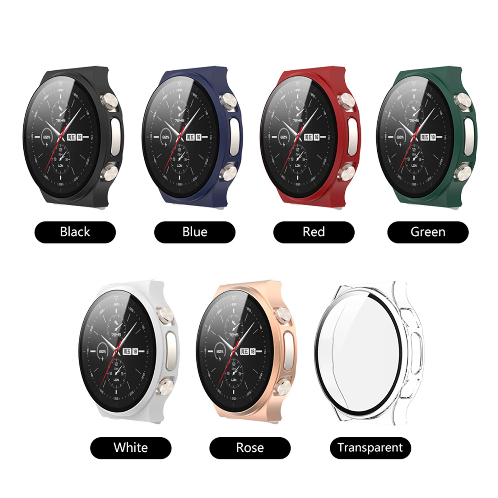 

Hard PC Smart Watch Case For Huawei Watch GT2 Pro ECG Protective Cover All-Around Screen Shell Protector Covers Bumper Cases