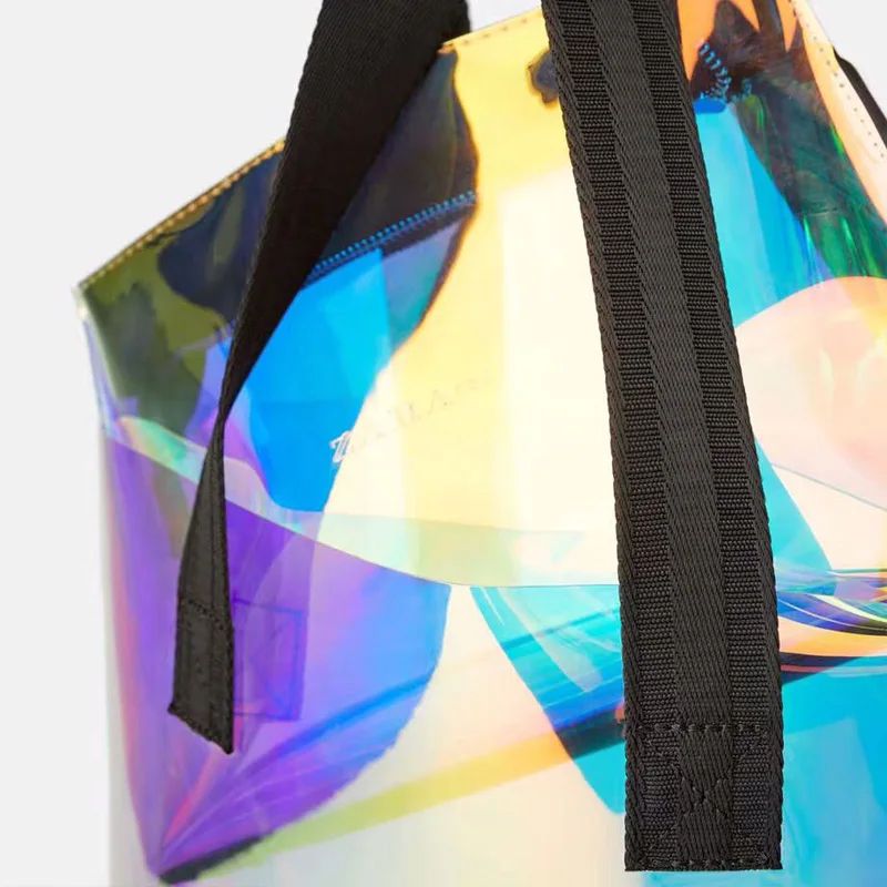Новинка весна лето 2019 прозрачная сумка через плечо с радугой Большая