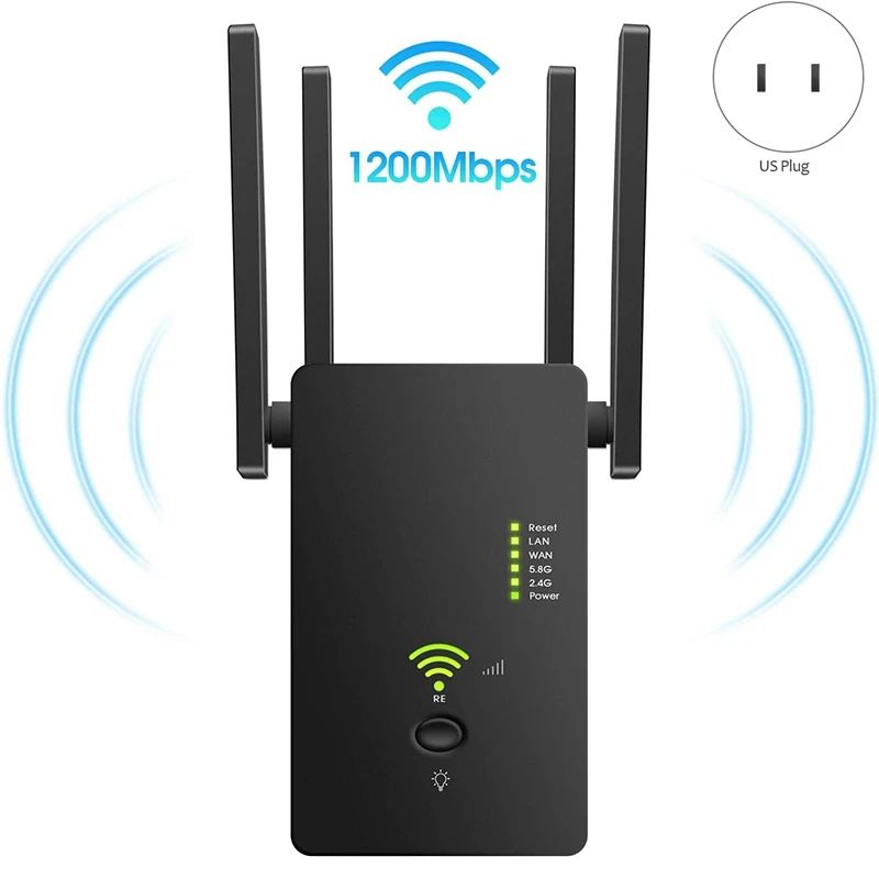 AC1200Mbps беспроводной Wifi ретранслятор маршрутизатор двухдиапазонный 2 4/5G Wi Fi