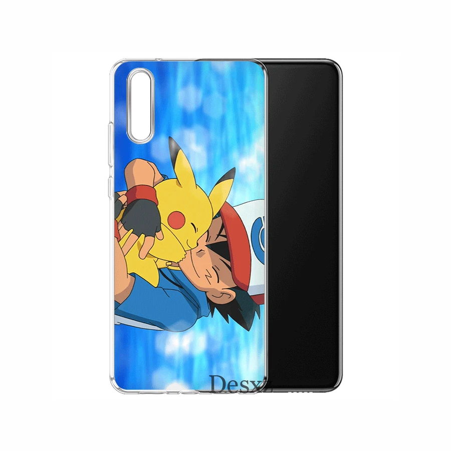 Чехол для мобильного телефона TPU huawei P30 P20 P10 P8 P9 Lite Pro P Smart Z Plus чехол Pokemons Ash и Pikachus |