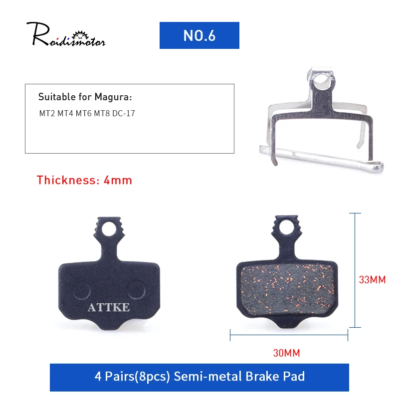 Велосипедные тормозные колодки полуметаллические для горных велосипедов SHIMANO AVID