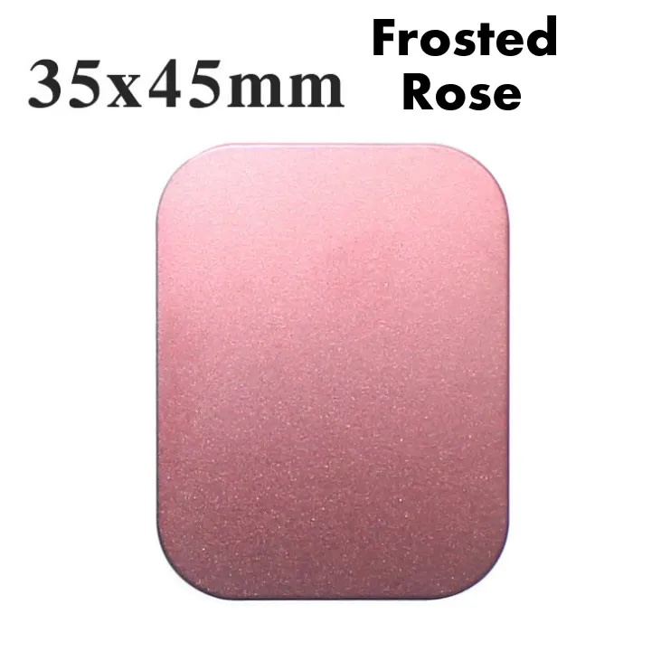 35x45Rose-matte 2 шт Универсальный 35x45 мм матовая металлическая пластина-диск железный лист для iphone oppo магнитный автомобильный держатель для мобильного телефона - Цвет: 35x45Rose-matte