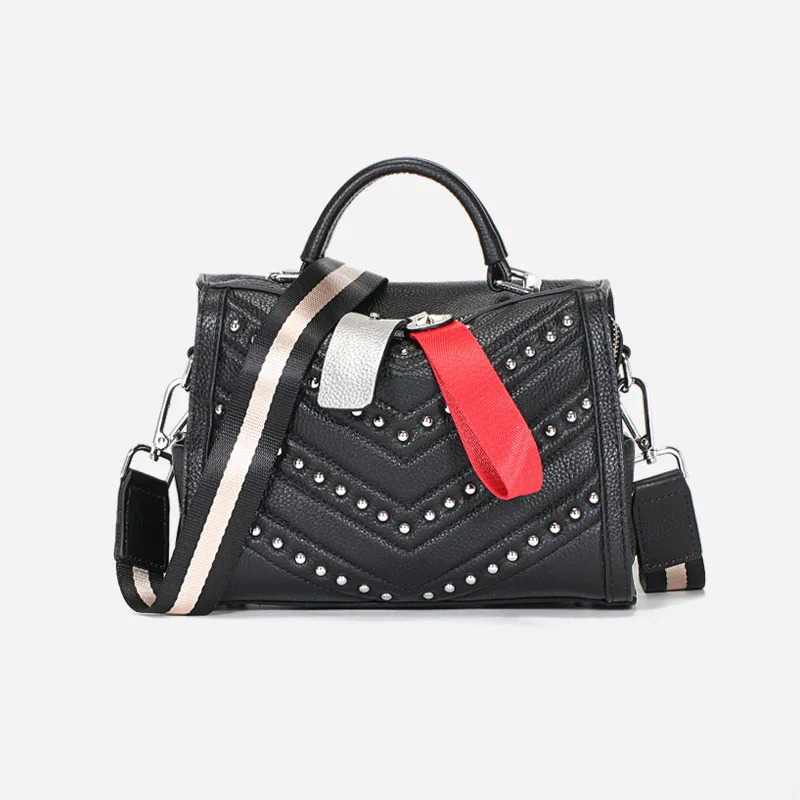 

Bag women 2020 new European and American Boston bag wide shoulder strap shoulder bag messenger portable female bag