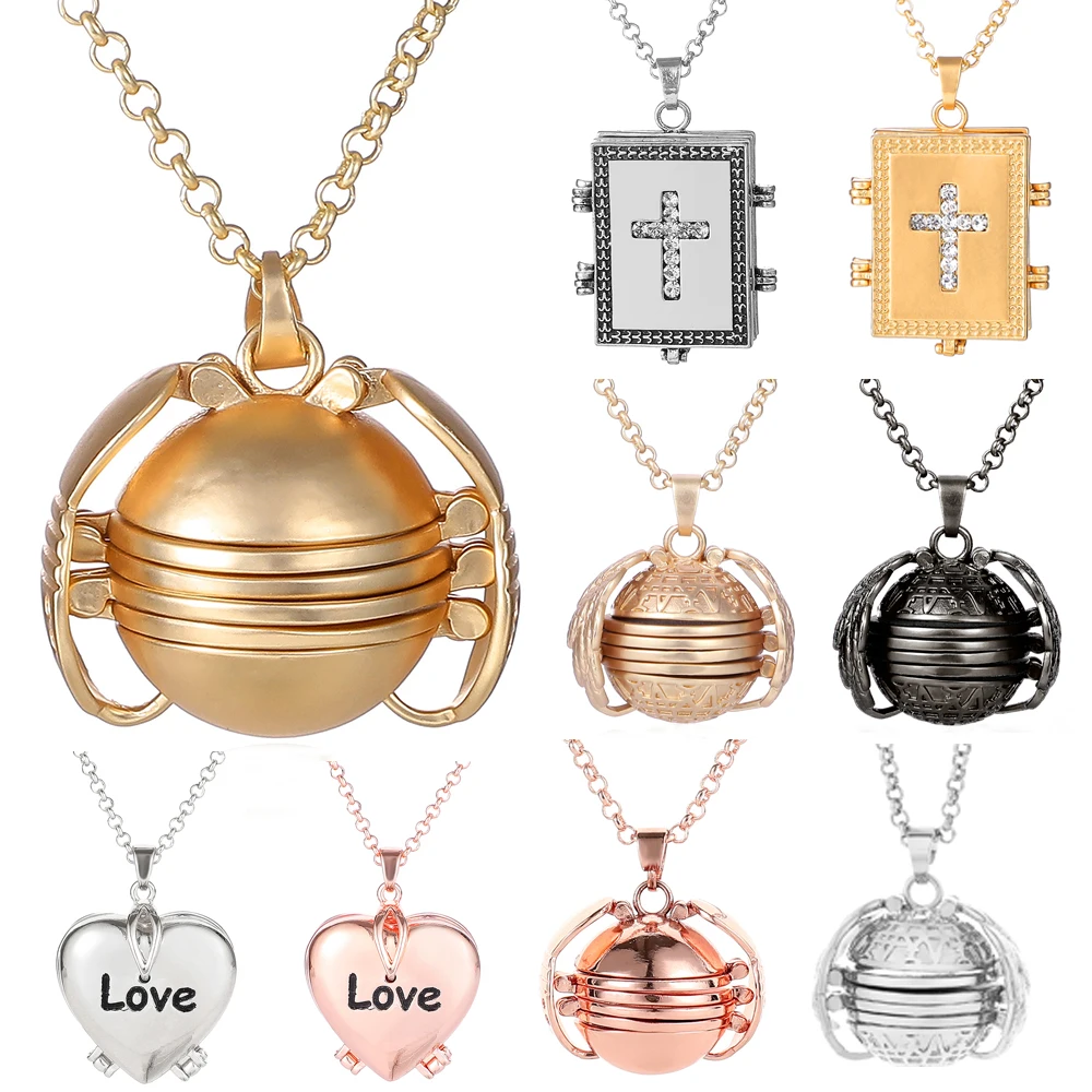 Женский кулон с 4 фотографиями многофункциональное ожерелье плавающими